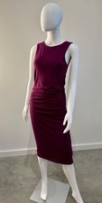Athleta Midi Tank Dress Bodycon Size Small Lined Stretch burgundy soft knit