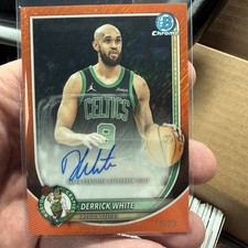 2025-26 Bowman Autographs Derrick White Auto Celtics BCA-DI Orange /25