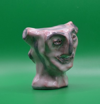 ''Smiling Rusty Robot'' - Expensive Original Clay Sculpture. Hand made & glazed.