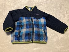 Patagonia Reversible Tribbles Plaid Jacket Boys Size 3T