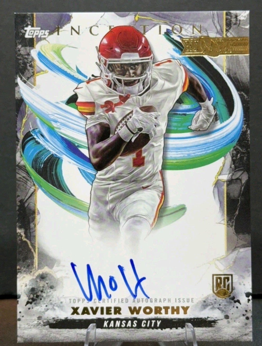 2024 Topps Inception - Rookie Autographs Xavier Worthy RA-XW Green /150 (AU, RC)