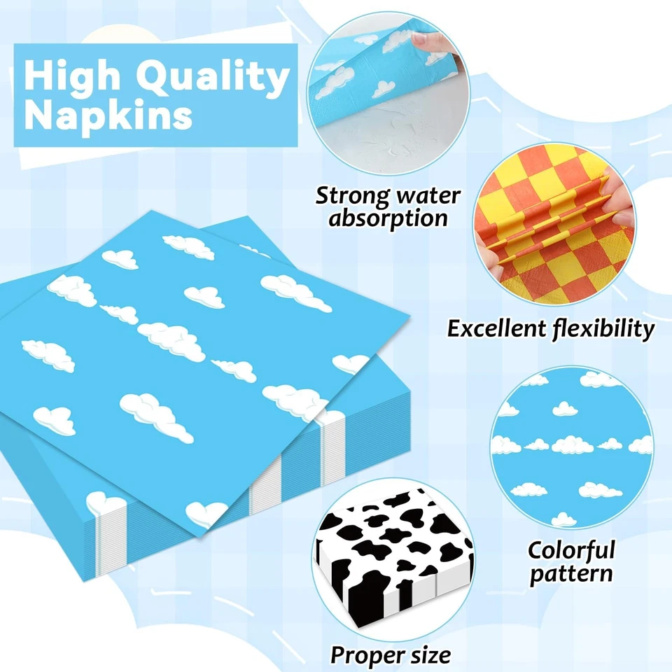 100 PIEZAS Servilletas de Papel de Fiesta de Historia de Dibujos Animados Juguete Inspirar Juego Fiesta Servilletas Suministro... Foto 3 de 4