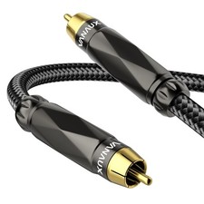 Subwoofer Cable,Digital Coaxial Audio Cable,RCA Cord,to Mono SPDIF Wire 4N O...