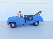 Vintage 1960's Blue Buddy L "Flat Tire" Tow Truck