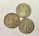 1934 1935 & 1936 USA Walking Liberty Half Dollars nice circulated coins Lustre!