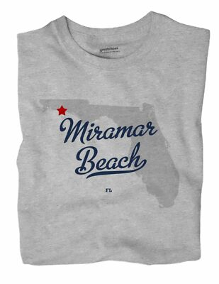 Miramar Beach Florida FL Fla T-Shirt MAP