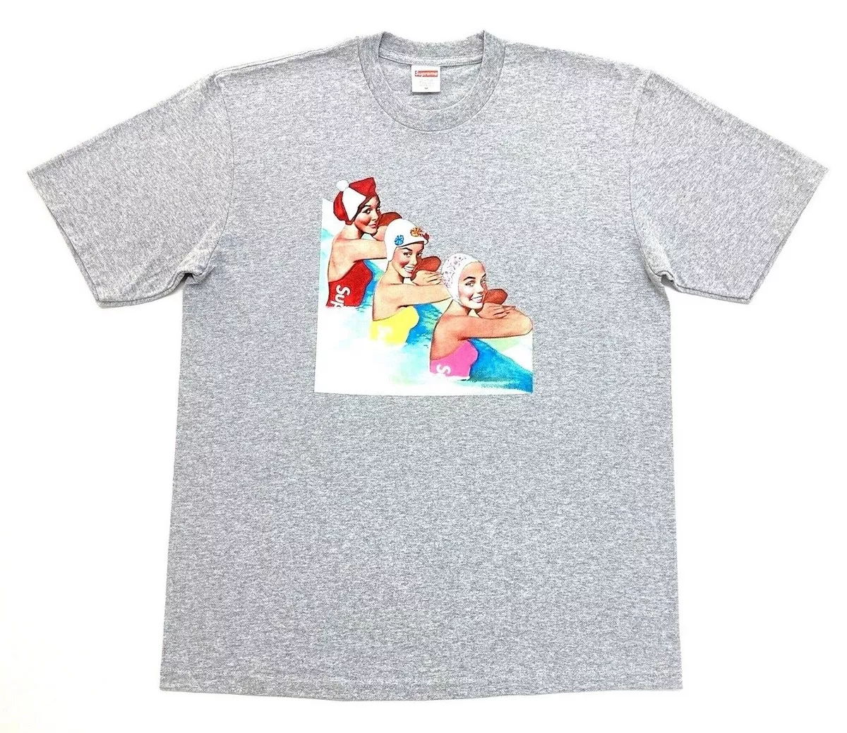 Supreme Swimmers Tee Heather Grey Size M SS18 T-Shirt