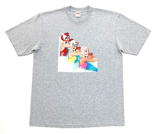 Camiseta Supreme Swimmers Gris Jaspeado Talla M SS18 - Imagen 1 de 12