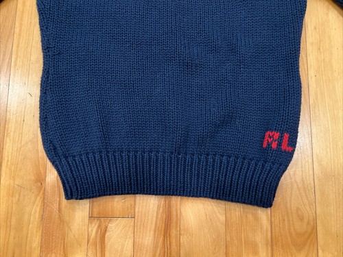 Vintage Polo Ralph Lauren Sweater Boys Sz S Classic Iconic American Flag Knit - Picture 6 of 9