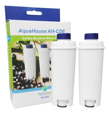 AQUAHOUSE 2x Wasserfilter passend für Delonghi Kaffeemaschine EC800 EC820 EC850 BCO400 ECAM Serie