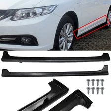 Fit 12-15 Civic 4DR JDM Mod MD Style Side Skirt Rocker Panels Body Kit Extension