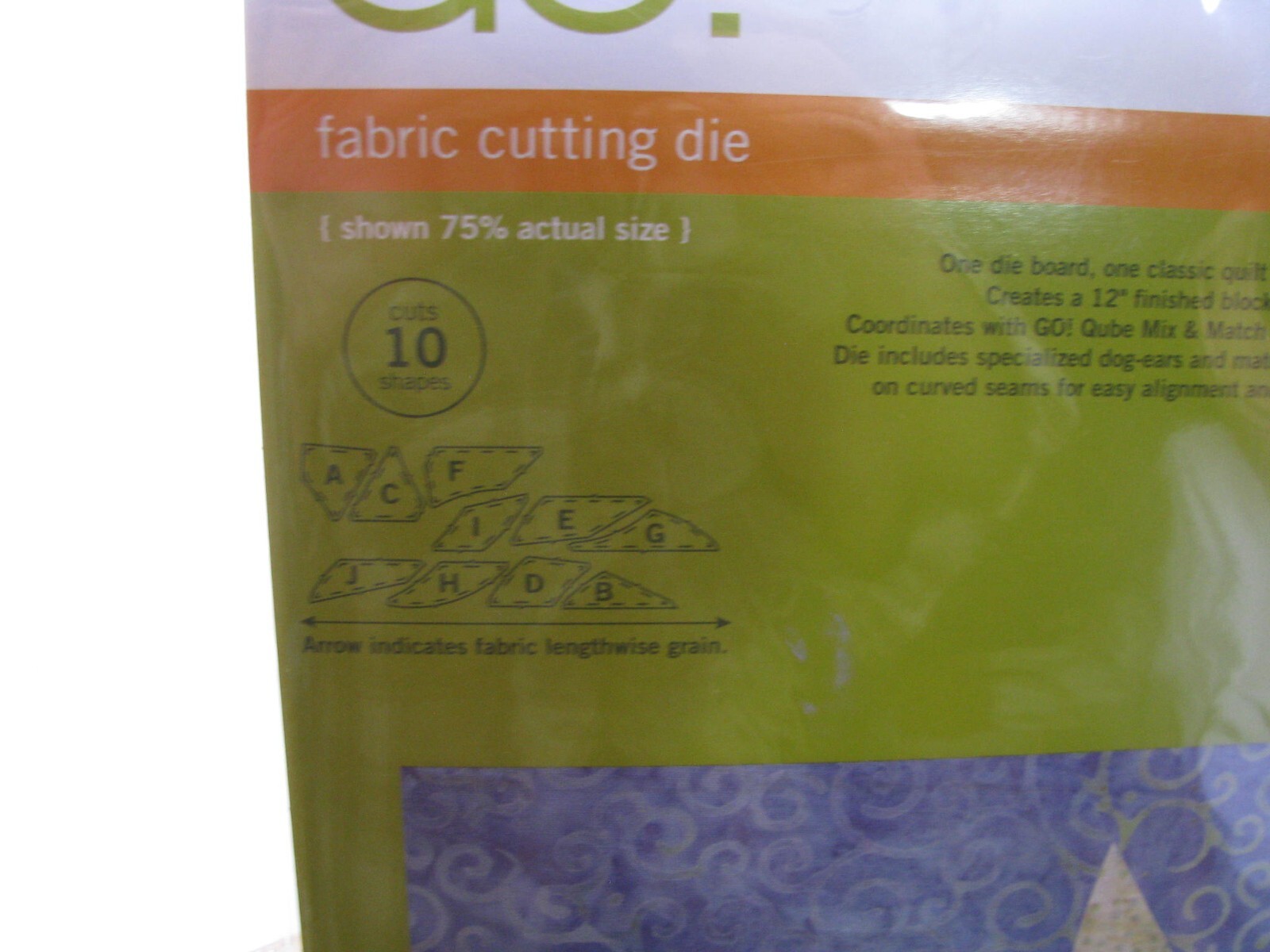 AccuQuilt Go Fabric Cutting Die Cleopatra s Fan 12 Finished Accuquilt go fabric cutting die cleopatra s fan 12 finished