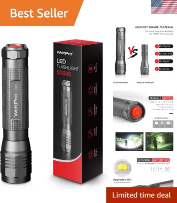Multi-Functional S3000 Flashlight - Waterproof, 3 Modes, Ideal for Emergencies