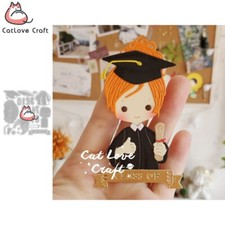 Girl Graduation Metal Cutting Dies Scrapbooking Die Cuts Card Making DIY Craft