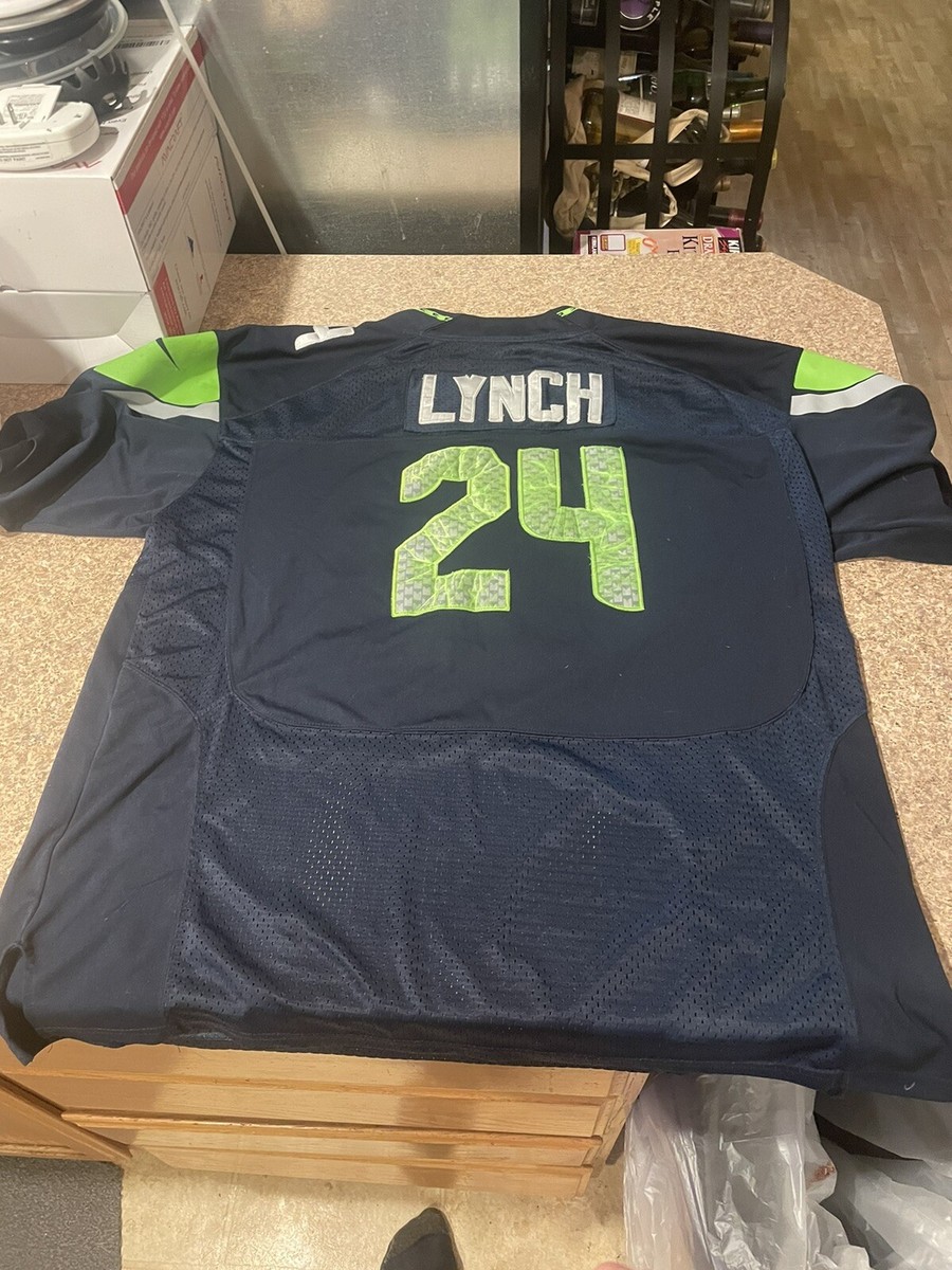 Nike Mens Blue Seattle Seahawks Marshawn Lynch 24 NFL