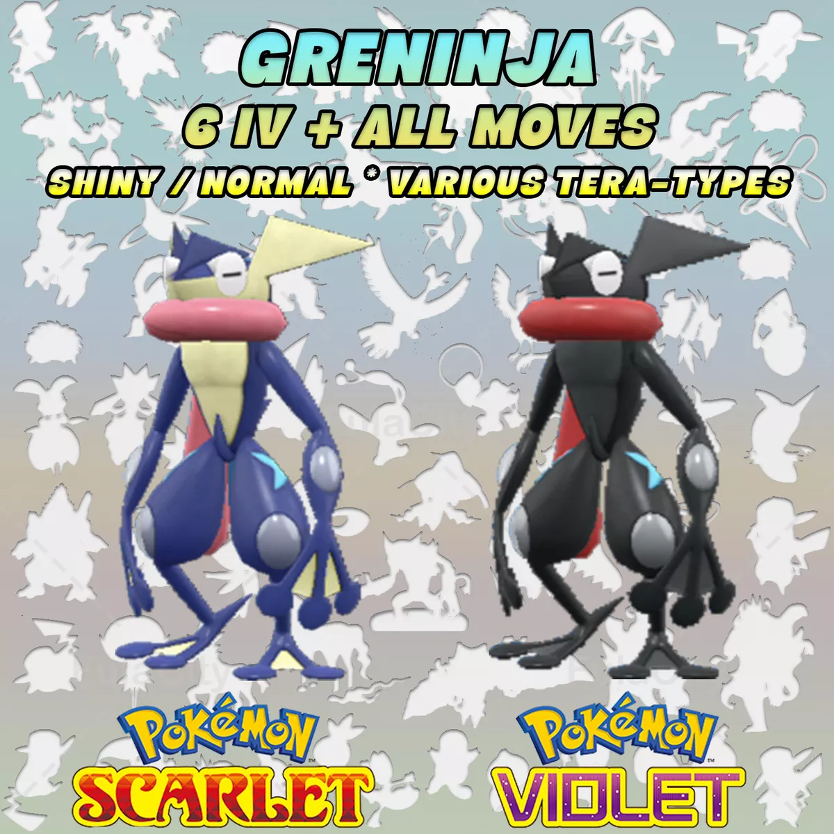 Pokemon Scarlet and Violet Shiny Greninja 6IV-EV Trained – Pokemon4Ever