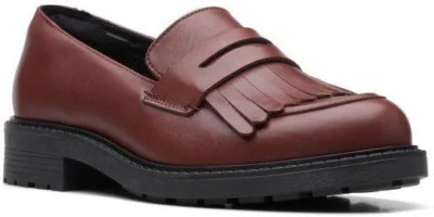 Clarks Damen ORINOCO 2 LOAFER Chestnut Leder Halbschuhe Schuhe