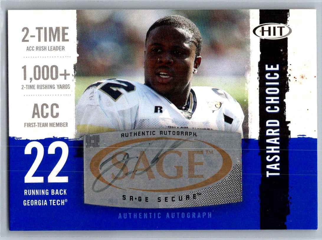 Tashard Choice SA-GE Hit Autographs #A22 Base