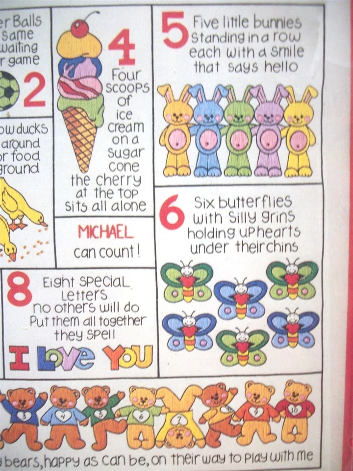 UNOPENED Dimensions HOW TO COUNT Crewel Kit #1309 Decorative Amusing - Image 4 of 4