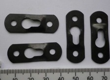 Pack of 4 Keyhole Hanging Brackets, Pictures etc Black Finish c/w Screws C062