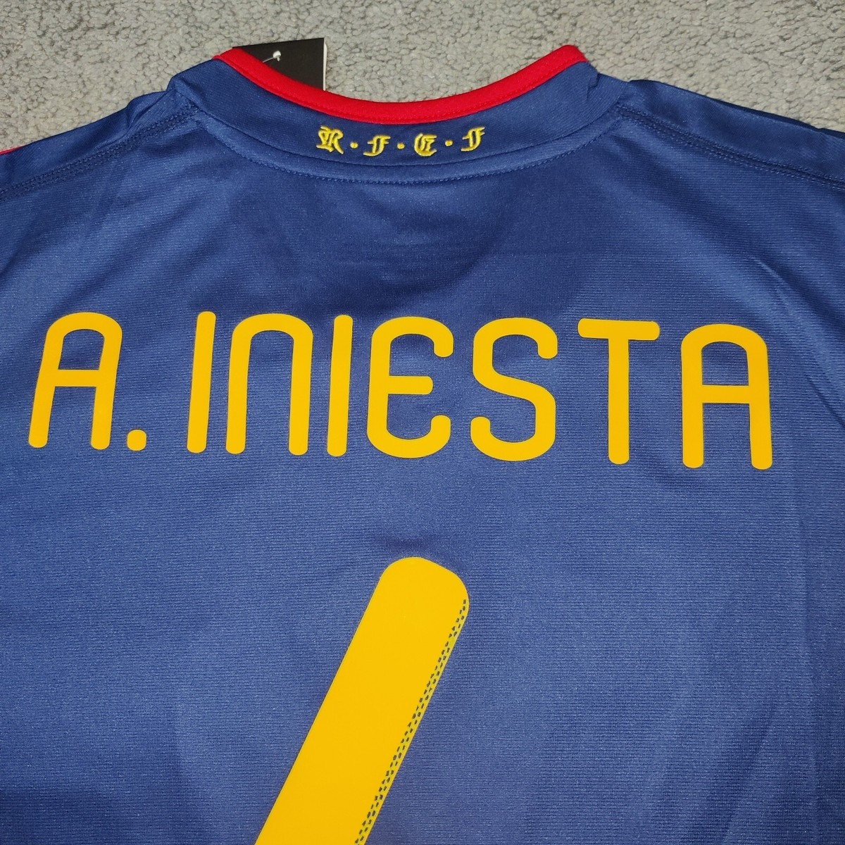 10W杯 スペイン Spain FFF(A)#6 イニエスタ INIESTA 半袖 2010WC決勝戦