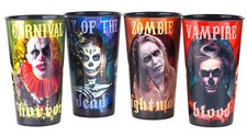 Large Halloween Tumbler Cups - Durable Reuable Plastic - Set Of 4