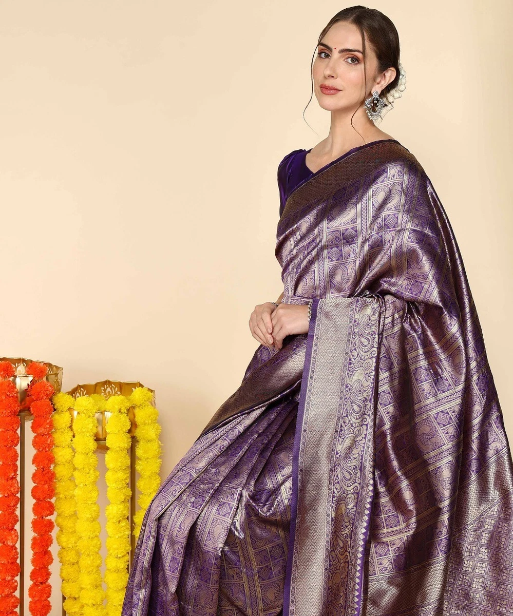 Camicetta Sari Indiana Bollywood Per Donna - Abbigliamento Festa Matrimonio - Designer Pakistan