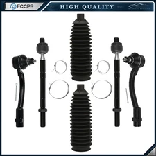 Front Rack and Pinion Bellow Tie Rod End Steering Kit Fit For 2010-2013 Kia Soul