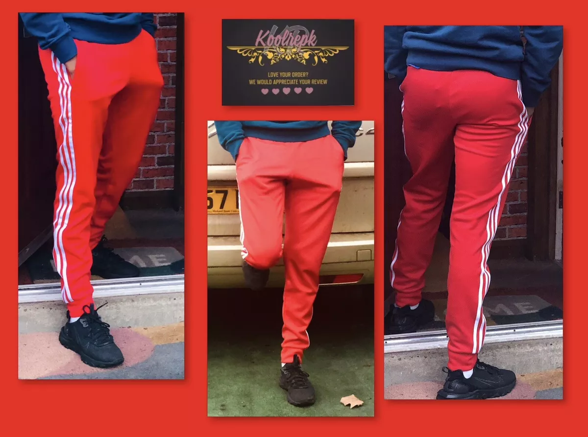 ADIDAS ORIGINAL Sst TRACK PANTS Vivid Red/White - S