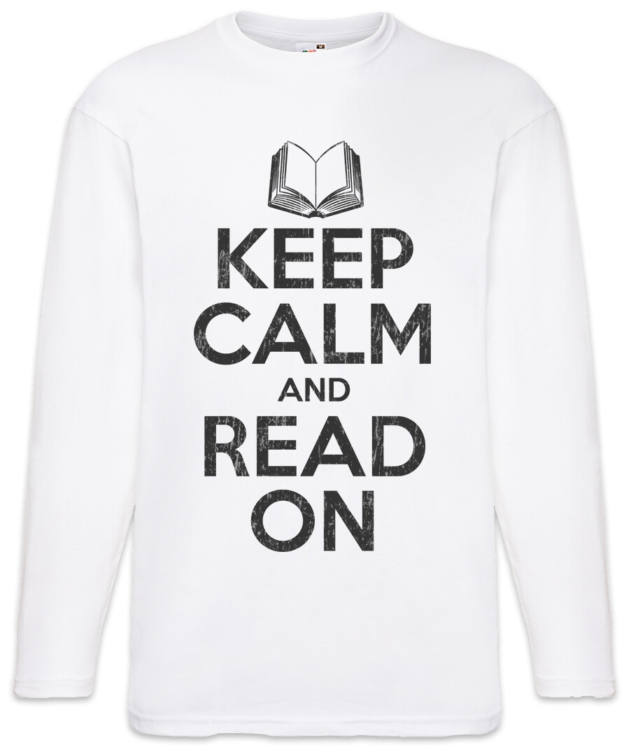 ALTRA T shirt manica lunga uomo Keep Calm And Read On insegnante studente libro libri amore