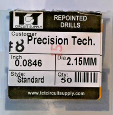 TCT REPOINTED DRILLS SLOT 2.15MM 0.0846" DIA 0.472" FLUTE LOT OF 29 