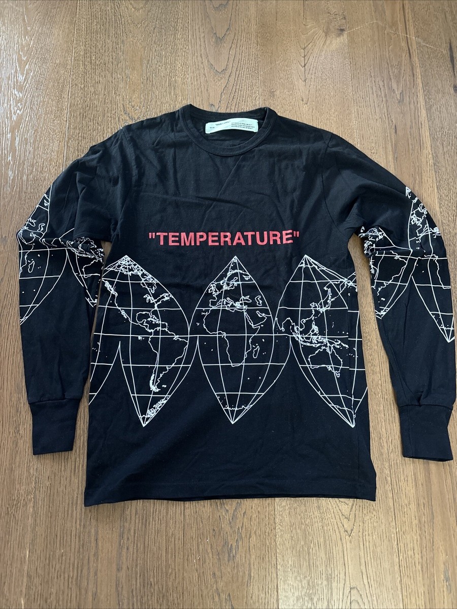 Off White Map Around Temperature ロンt Off White Map Around Temperature Long Sleeve Tee Size Small | eBay