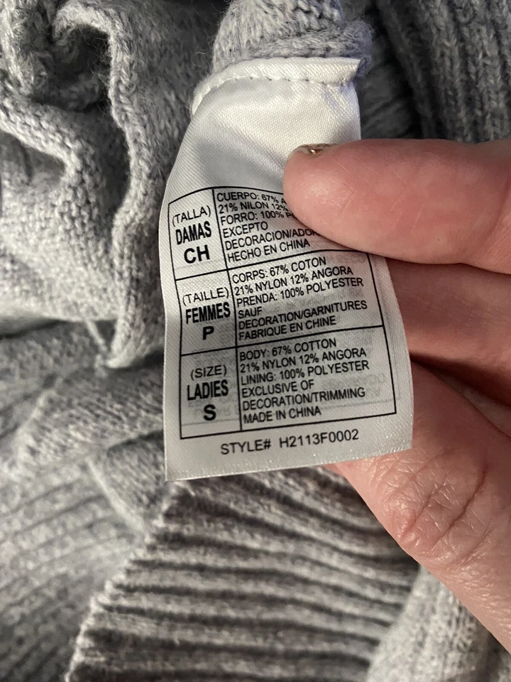 Tienda Disney Alicia en el País de las Maravillas Gris Suave Suéter Chaqueta Capucha Mujer Pequeña Cremallera Foto 4 de 4