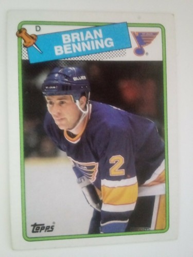 1988 Topps Brian Benning St Louis Blues 174 Hockey Card EBay