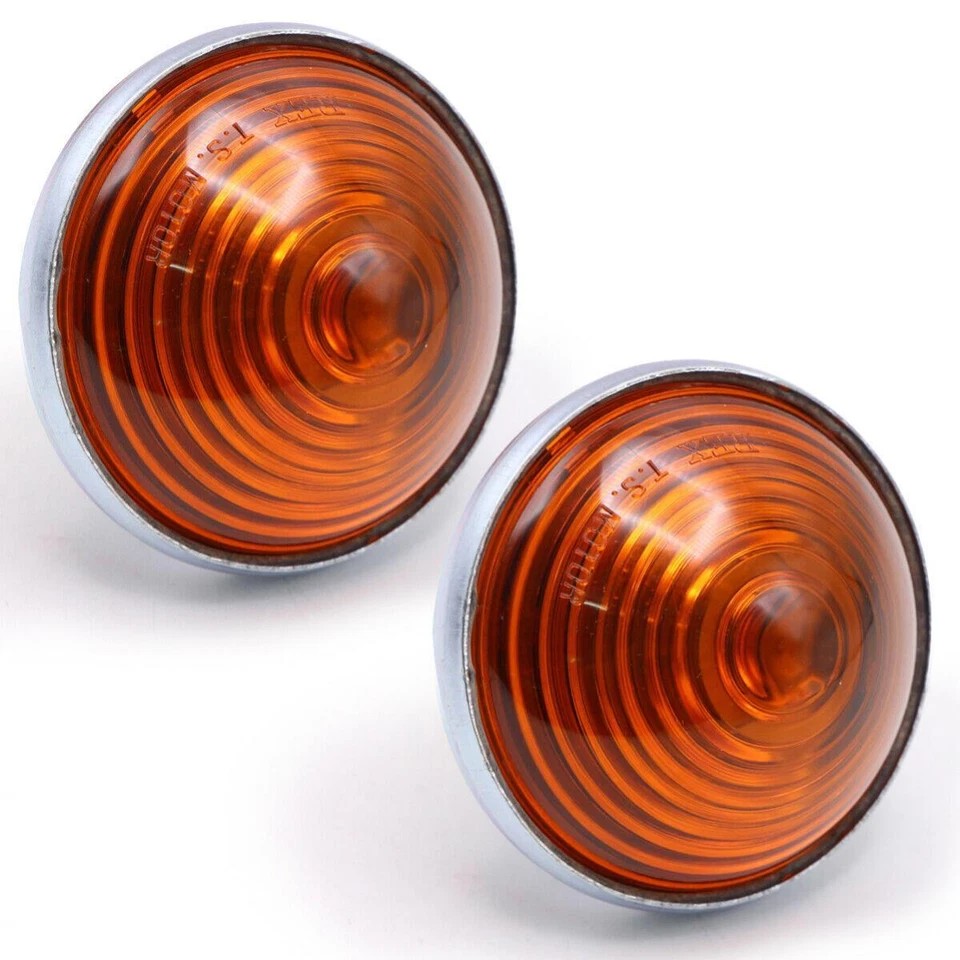 Par de luces de señal de giro naranja para Jeep CJ3 CJ5 CJ6 CJ2A CJ3A CJ3B 1955-75 Foto 4 de 4