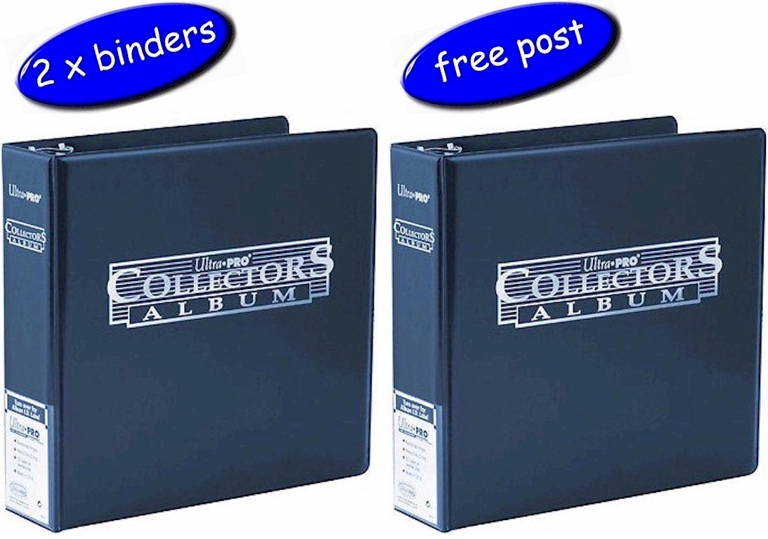 2 x Blue Ultra Pro Collectors Album/Binder 3 Inch 3 Ring Blue Free