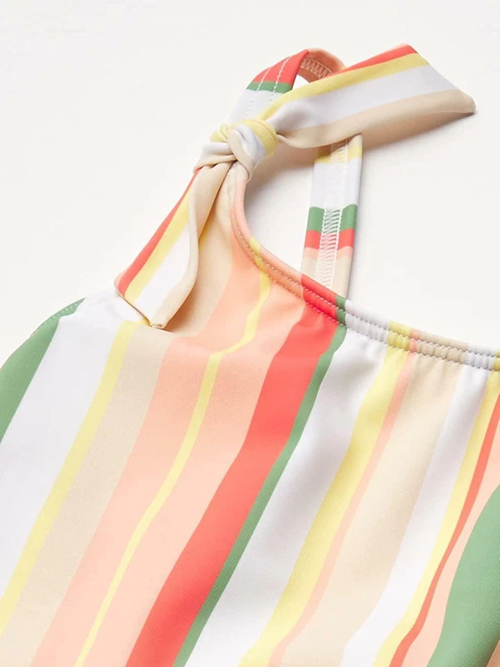 Maiô Roxy 274639 feminino peça única, listra verde relvado sonho V S, 16 EUA - Imagem 2 de 3