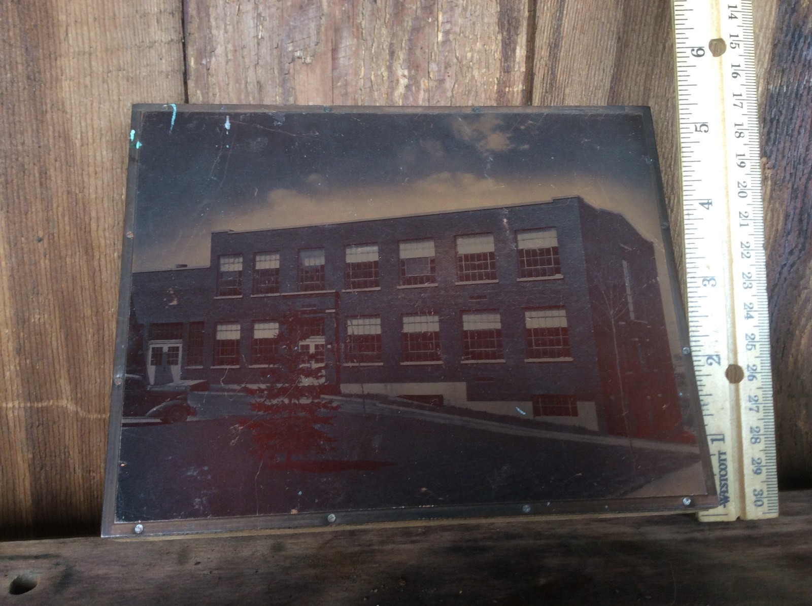 Vintage 1940s School Picture Printer Plate Block Newspaper Collectible-image