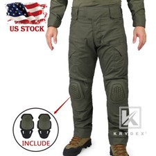 KRYDEX Gen4 Combat Trouser w/ Knee Pads Tactical Army Hunting Pants Ranger Green