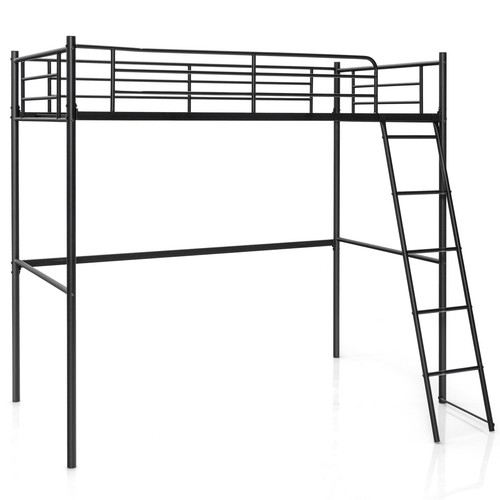 Giantex Loft Bed Frame Heavy-duty Metal Bed Frame Single Size for Teen & Adult - Picture 10 of 11