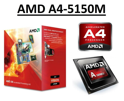 AMD A4-5150M Dual-Core-Prozessor 2,7 - 3,3 GHz, Sockel FS1, 35 W CPU 