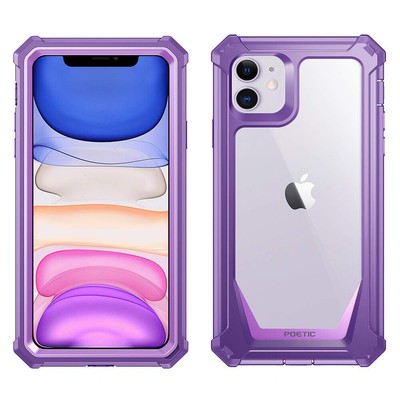 For Iphone 11 Case Poetic Full Body Cover With Screen Protector Purple Clear Ebay