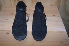 Vans Off The Wall High Top Shoes  Black/Black Old Skool 721356 Youth SZ 6.5