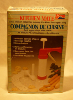 Kitchen Mate Plastic Cookie Gun, Icing & Sausage Press, 23 Piece Kit With Box