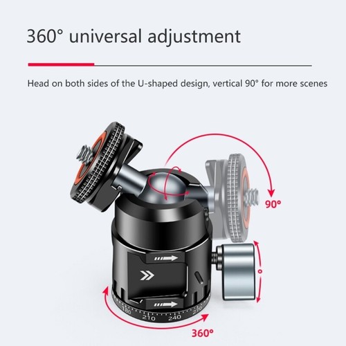 Aluminum Tripod Mount Head with 1/4inch Screw for Easy Attachment to Tripods - Zdjęcie 7 z 8