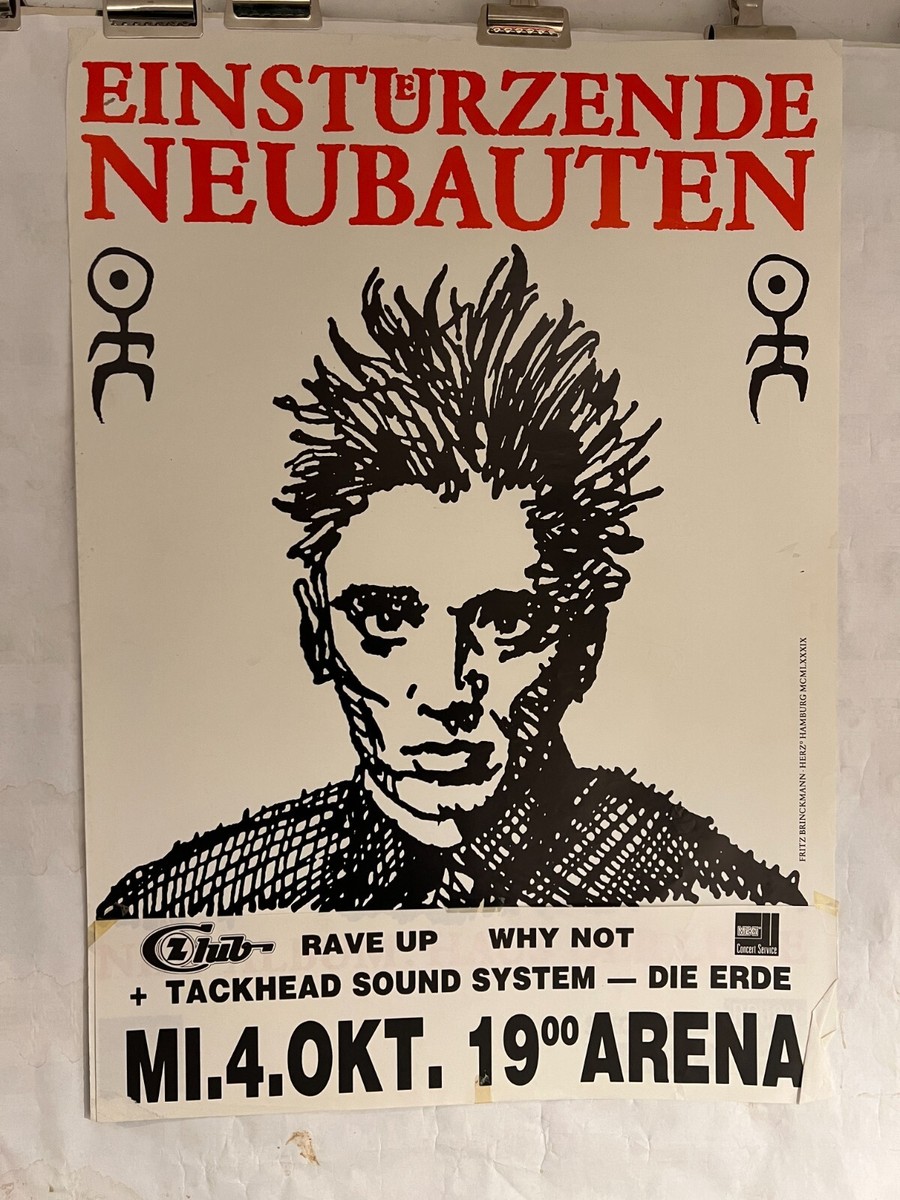 1989 EINSTURZENDE NEUBAUTEN Vienna Austria ARENA Poster Blixa