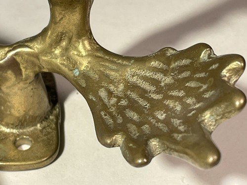 Brass Wall Mount Moose Antlers Jewelry Key Keys Rack Rustic Hunting Cabin Decor - Picture 6 of 24