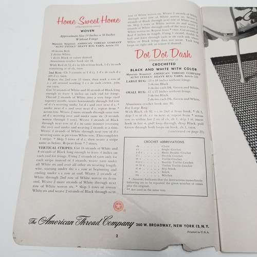 Vintage Crocheted Rugs Star Rug Book No. 106 MCM crafts - Picture 3 of 10