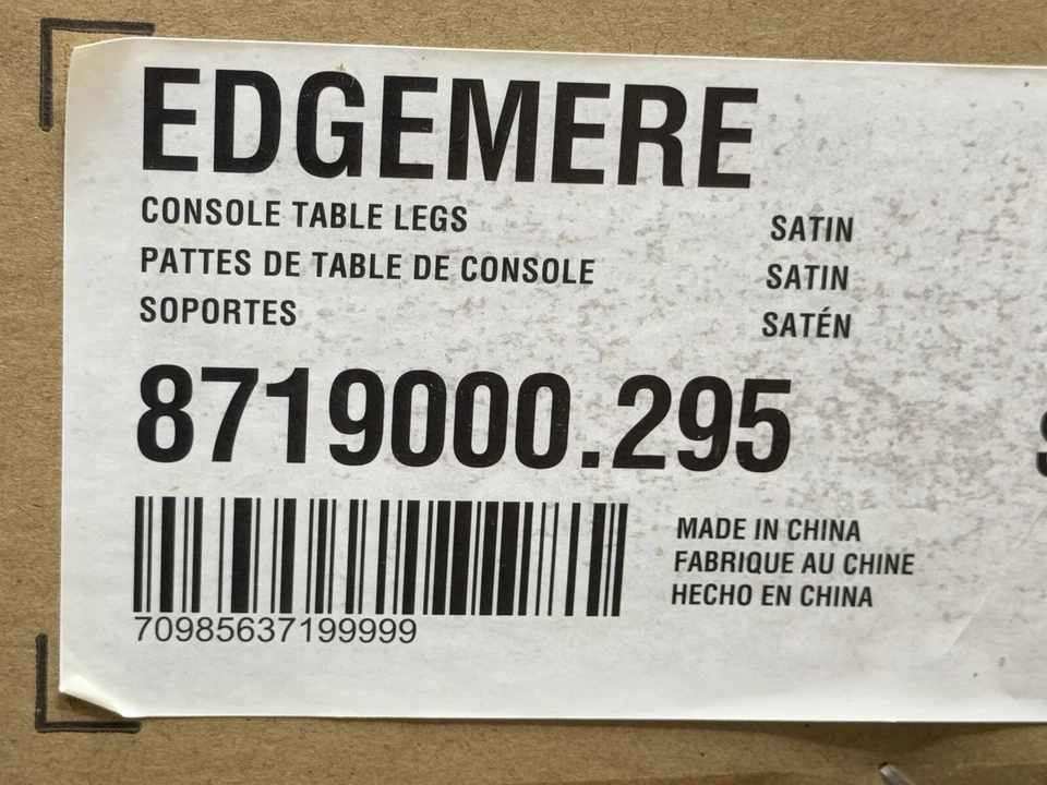 American Standard 8719000.295 Edgemere Console Table Legs, Brushed Nickel Foto 2 de 4