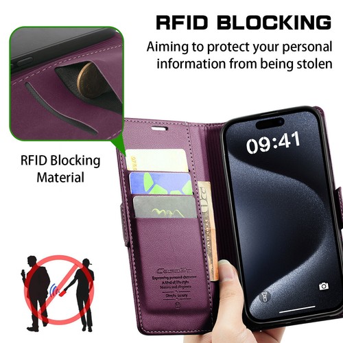 Funda tipo billetera de cuero abatible para iPhone 15 14 13 11 Pro Max SE 2022/2020 X 8 7 - Imagen 22 de 43